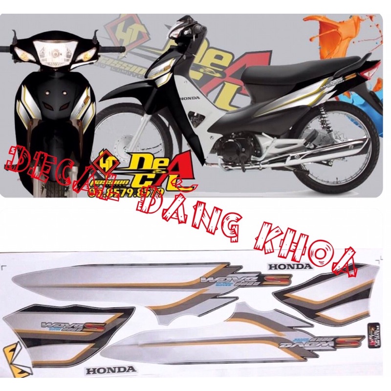 Tem WAVE S(50cc-100-110)màu tím và bạc mới tem chống phai màu