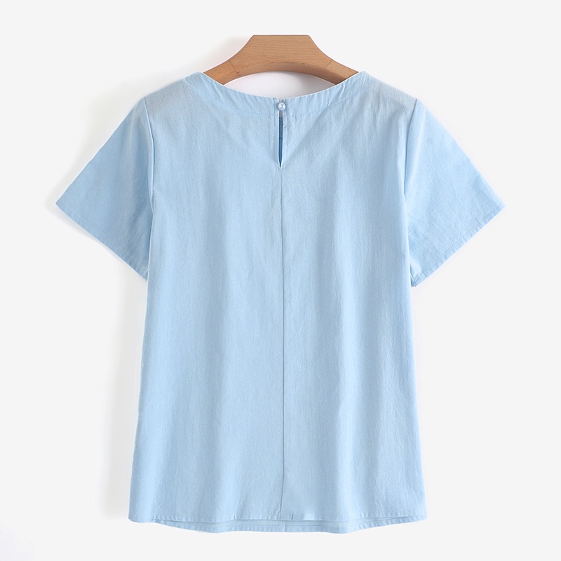 Zanzea Áo Thun Nữ Tay Ngắn Màu Trơn Phong Cách Châu Âu