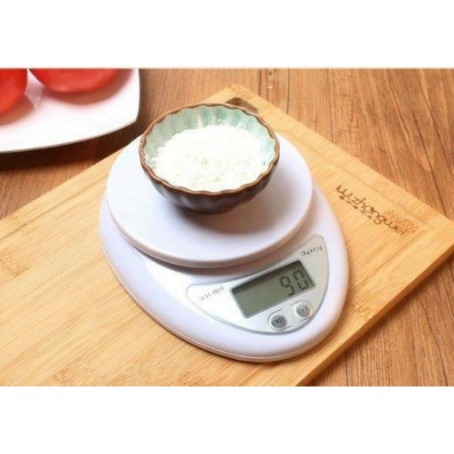 Cân Tiểu Ly 5 Kg Electronic Kitchen Scale có rổ đựng để cân Cân điện tử mini làm bánh B05 - giadungdep_mh