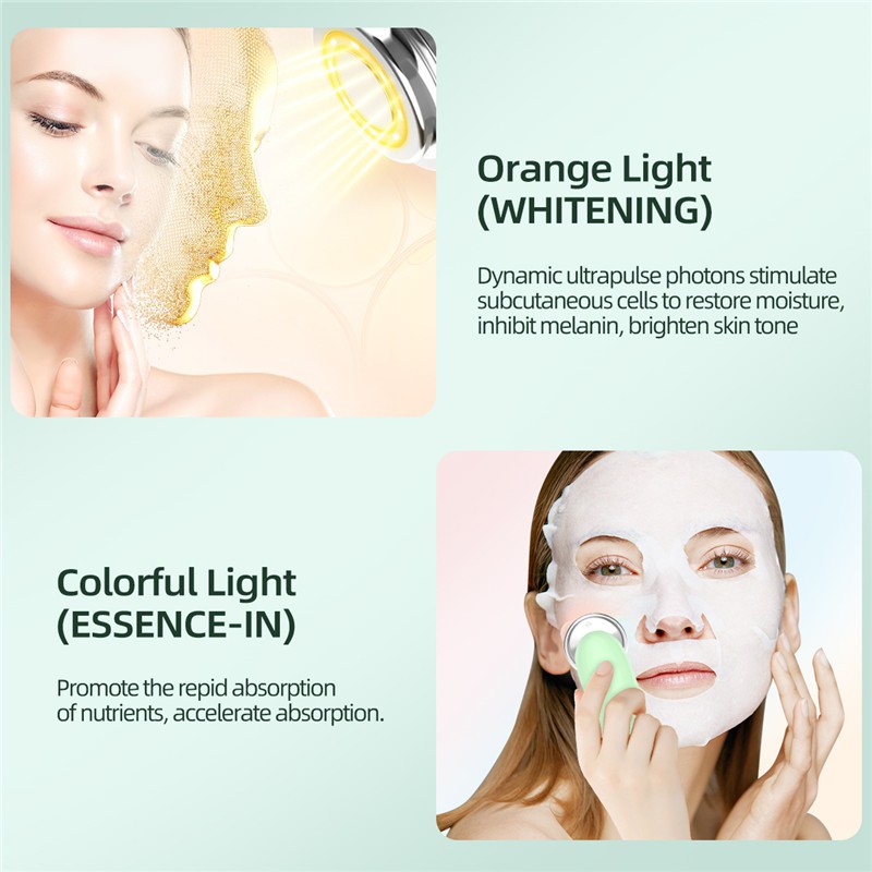 CkeyiN Thiết Bị Làm Đẹp EMS 7 Trong 1 Có Đèn LED +Máy Phun Sương Xông Hơi Mặt NaNo Mini Giúp Trẻ Hóa Da Xóa Nếp Nhăn Chống Lão Hóa