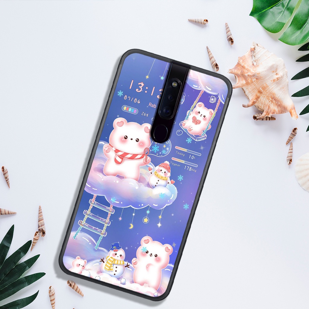 ỐP LƯNG OPPO F5 - F7 - F11 - F11 PRO, IN HÌNH GẤU NÂU CHOCOLATE ĐÁNG YÊU.