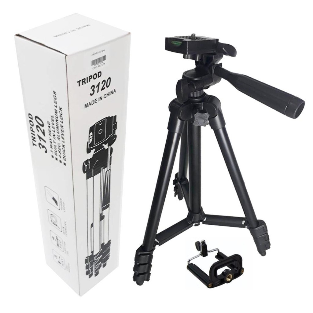 Combo Gậy 3 Chân Tripod 3120 kèm Remote + Kẹp | BigBuy360 - bigbuy360.vn
