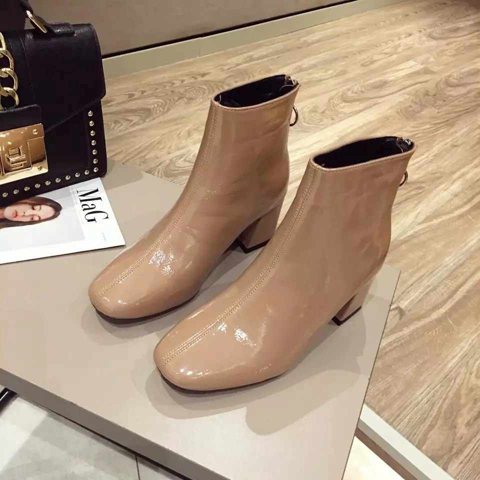 Boot Da Bóng Gót Vuông Khóa Sau F4.M1001 (Fullbox) | BigBuy360 - bigbuy360.vn