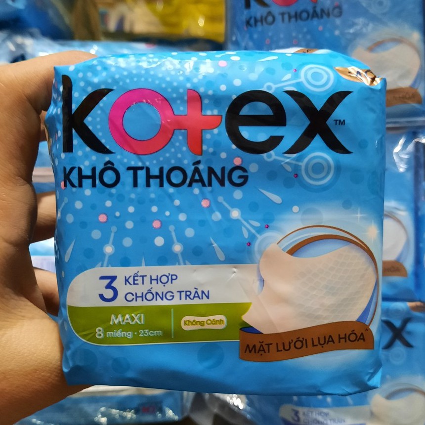 Băng vệ sinh Kotex Maxi dày không cánh 8 miếng 23cm
