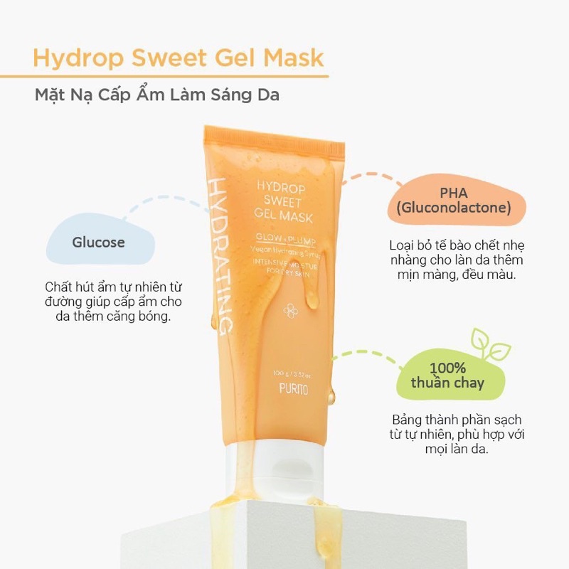 Mặt Nạ Tuýp Purito Hàn Quốc Làm Sạch Cấp Ẩm