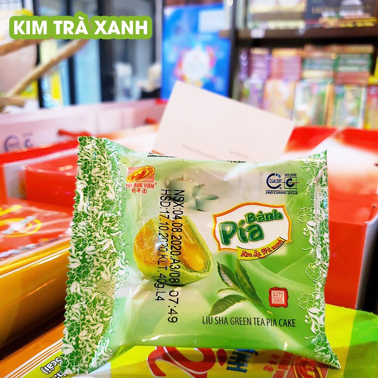 BÁNH PÍA MINI KIM SA TRÀ XANH (NHÂN TRÀ XANH + TRỨNG MUỐI TAN CHẢY) - BÁNH TÂN HUÊN VIÊN