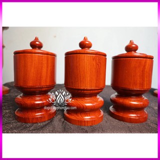 Khay nước, Khay chén thờ nguyên khối gỗ hương đá