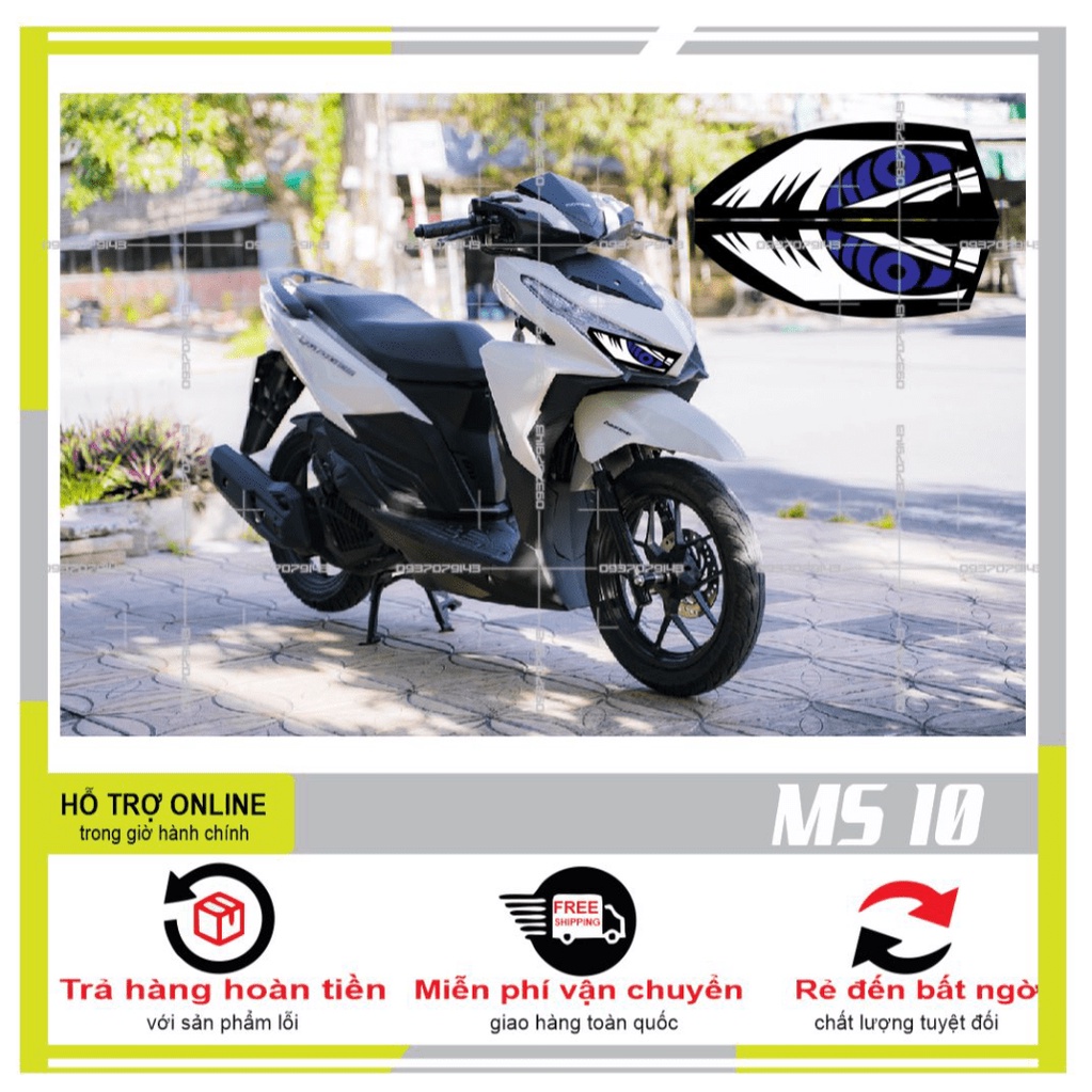 TEM DÁN ĐÈN SƯƠNG MÙ XE VARIO 2017 (DECAL TRONG SUỐT) MS 10 - SHINDECAL2