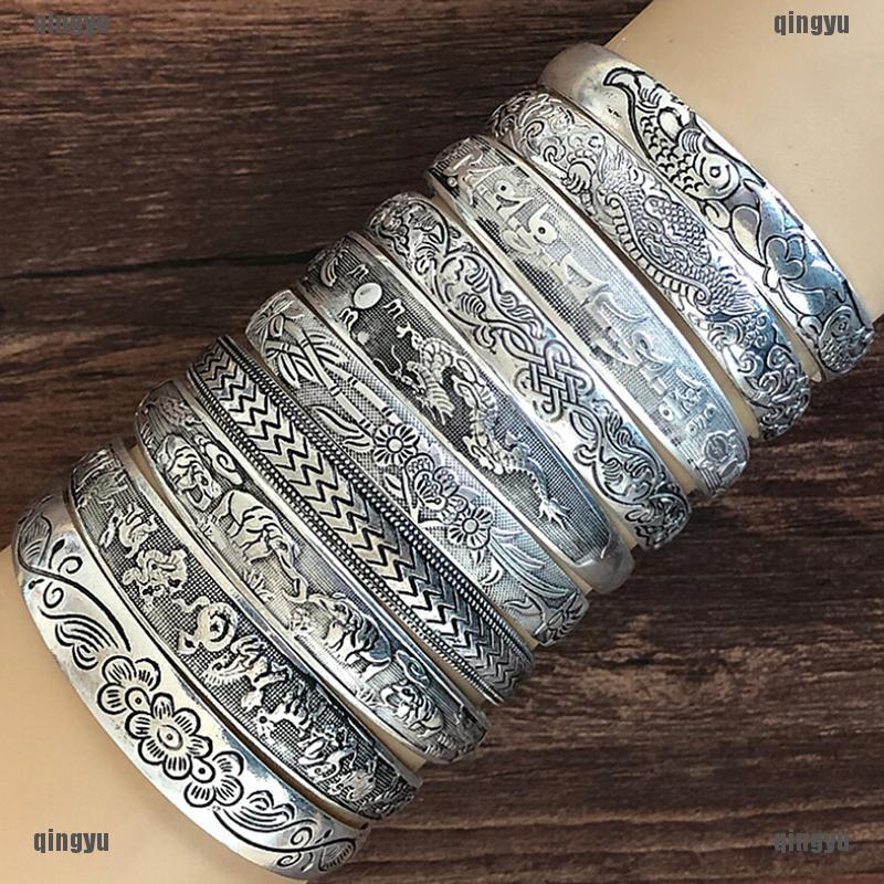 Vòng Đeo Tay Dạng Mở Phong Cách Retro