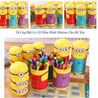 Bút Màu Cho Bé - Hộp Bút Màu Minion Cho Bé Chất Lượng Coa Cấp