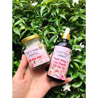 Serum + sữa rửa mặt tái tạo da Mộc Mây 100ml