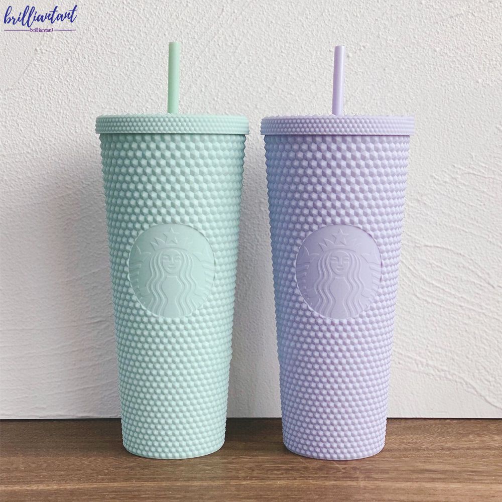Cốc nhựa uống nước Starbucks có nắp đậy dung tích 710ml / 24 oz