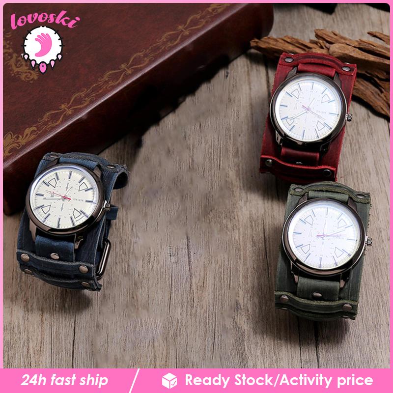 Đồng Hồ Nam Dây Da Thật Phong Cách Retro