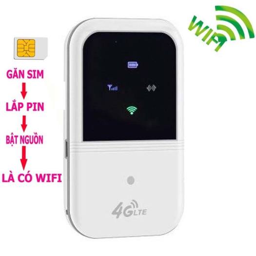 Cục Phát Wifi 4G MF80 Phát Wifi Xuyên Tường Dễ Sử Dụng - Chỉ Cần Gắn Sim , Bật Nguon Là Sử Dụng