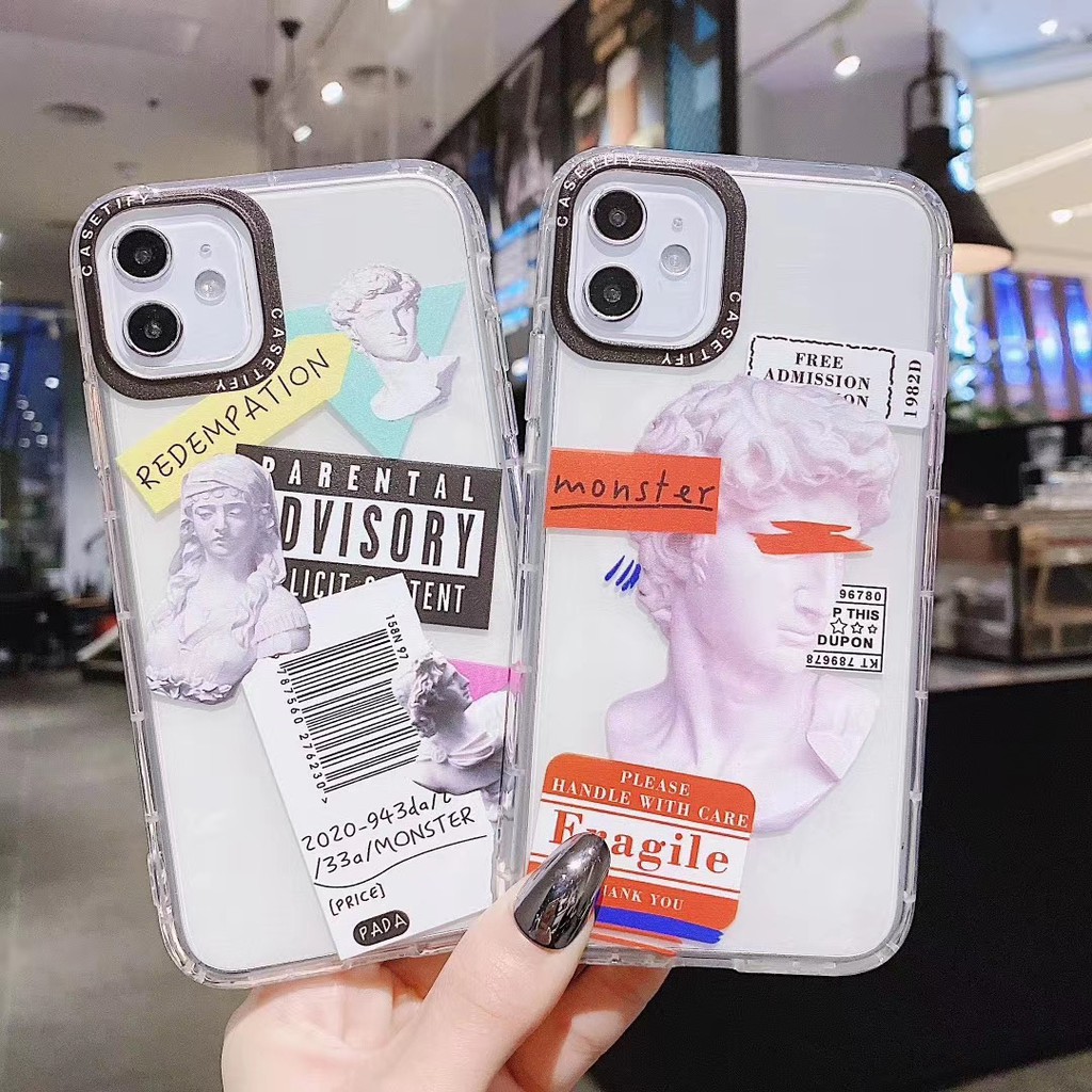 Statue of David 3D relief Clear Case iPhone 11 11Pro 11Promax X XS XR XSmax 7 8 plus Soft Phone Case COD