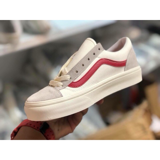 Giày Sneaker Vans Kelly Trắng Đỏ