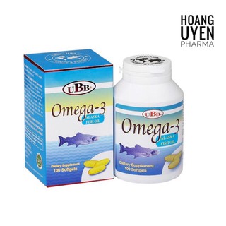 Viên dầu cá Omega 3 UBB - Chai 100 viên
