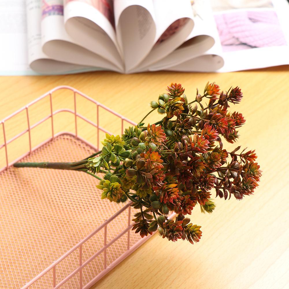 LAKAMIER Set 7 Nhánh 28 Lá Cây Nhân Tạo Trang Trí Mới