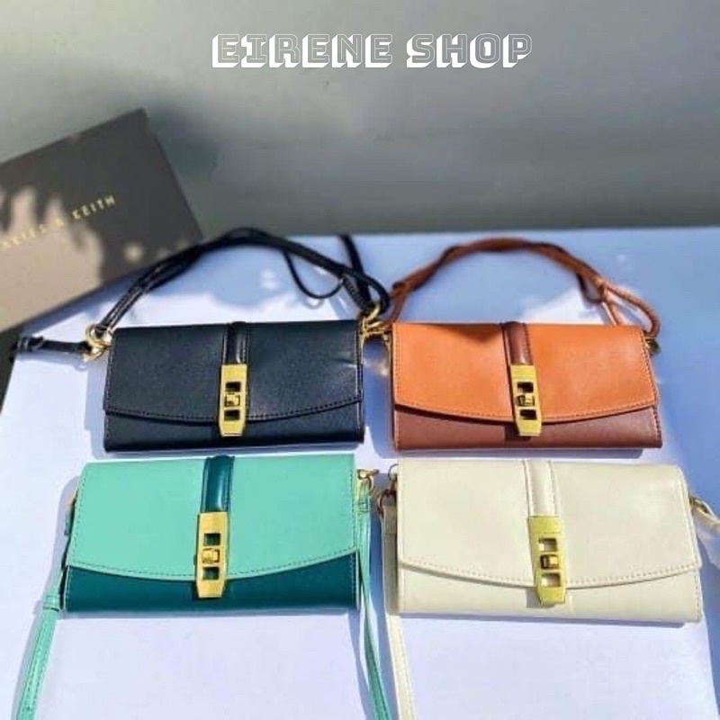Túi Xách CNK Có Quai Cuộn Xoắn Tháo Dời Ví Dài Cầm Tay Cnk Fullbox Coiled Top Handle Wallet
