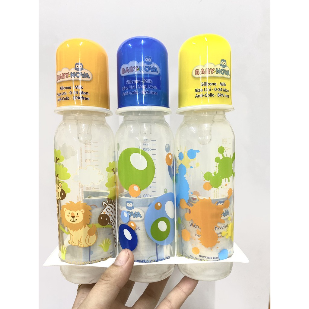 Bình Sữa Baby Nova Nhựa PP 250ml cho Bé