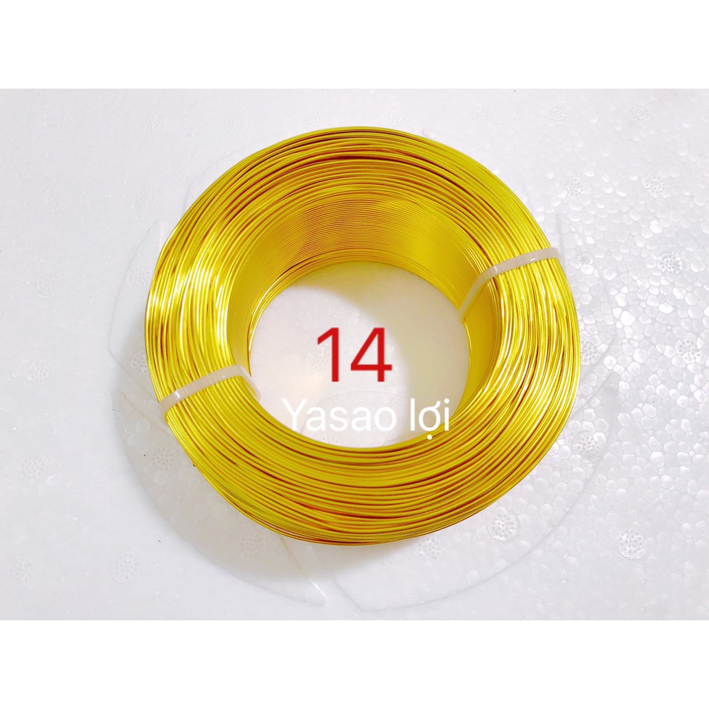 Dây nhôm mạ màu làm bonsai handmade, cuộn 0,5kg size 1mm
