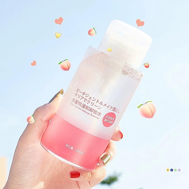 Nước tẩy trang Đào HEYXI làm sạch dưỡng ẩm Peach Gentle Makeup Remover HEYX02