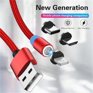 Ready Stock 2.4A Quick charge USB Magnetic Charger Cable USB TypeC iPhone Micro Android IOS Cable