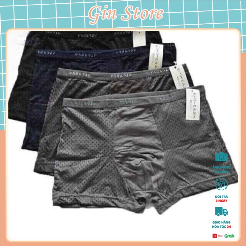 Quần Lót Nam. Quần Sịp Đùi Nhật Có Lỗ Thông Hơi Hàng Bán Shop. Đặc biệt thấm hút mồ hôi tốt. Có lỗ thoát khí.