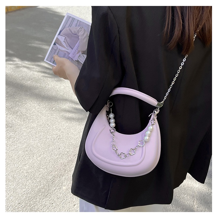 Mới Túi Xách Đính Ngọc Trai Phối Dây Xích Thời Trang Cao Cấp Sang Trọng