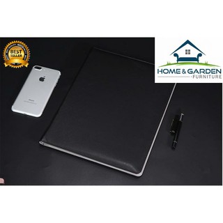 EuroQuality Cặp tài liệu bằng da PU (kèm máy tính bỏ túi) do doanh nhân - hàng cao cấp ( Màu Xám , Đen )