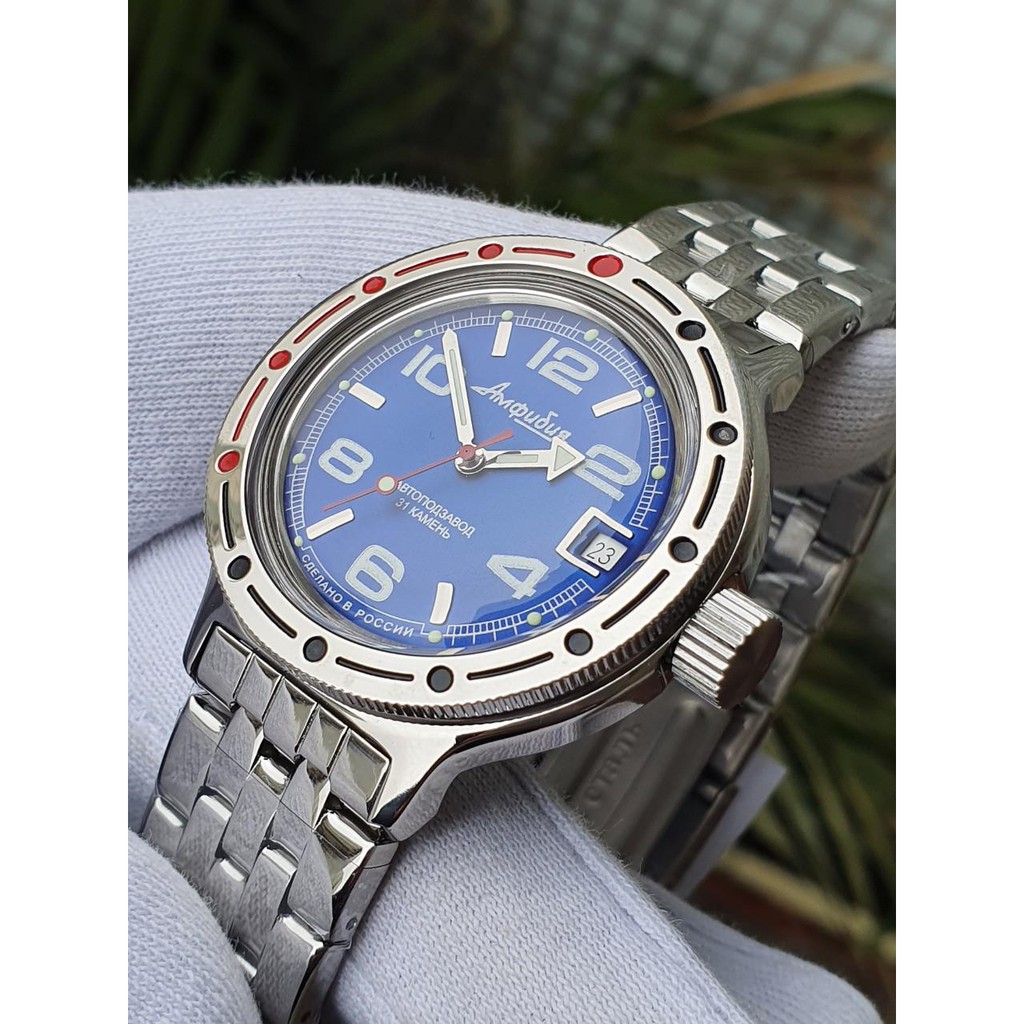 Đồng hồ nam Vostok máy cơ tự động Automatic, size mặt 40, chống nước tốt 20 ATM. Đồng hồ Nga Vostok Amphibia 420432
