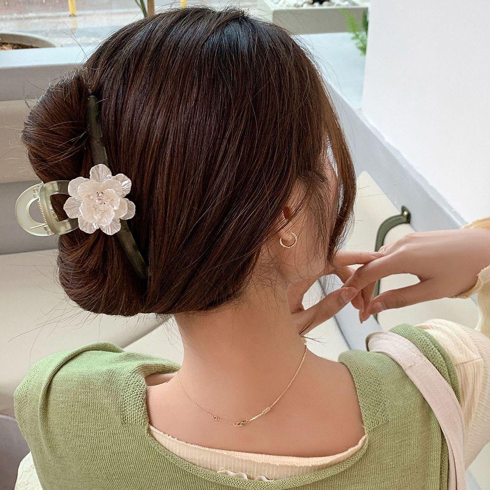 Kẹp Bắt Cá Mập Bằng Acrylic Chống Trượt Thiết Kế Thanh Lịch Cho Nữ OSIER1