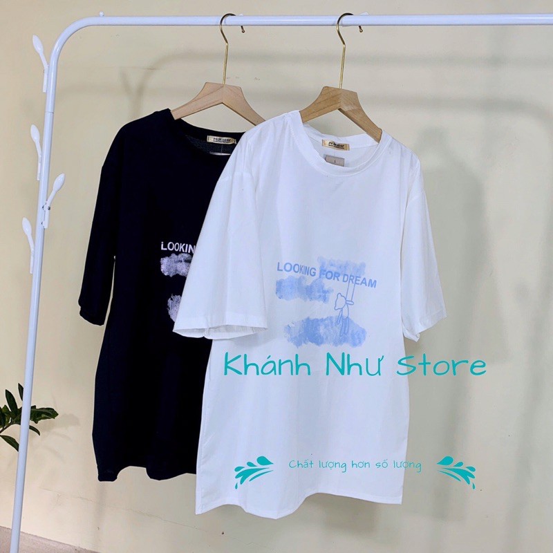 Áo thun tay lỡ Unisex - Áo Phông dáng rộng nam nữ in hình mây Đen | Trắng | BigBuy360 - bigbuy360.vn