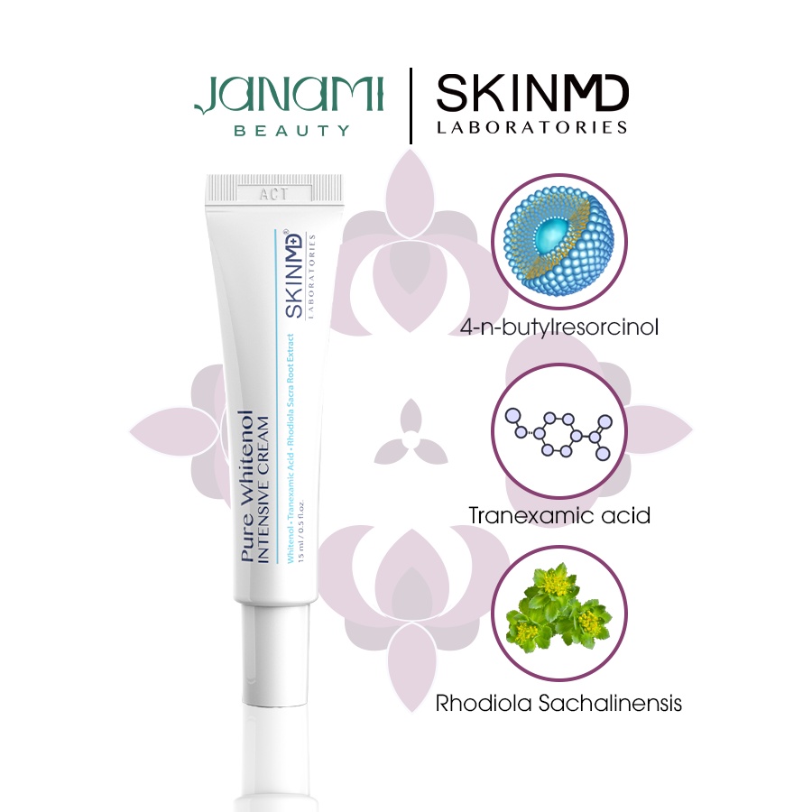Combo Skin MD Pure Whitenol Intensive Cream Bihaku Colagen Premium