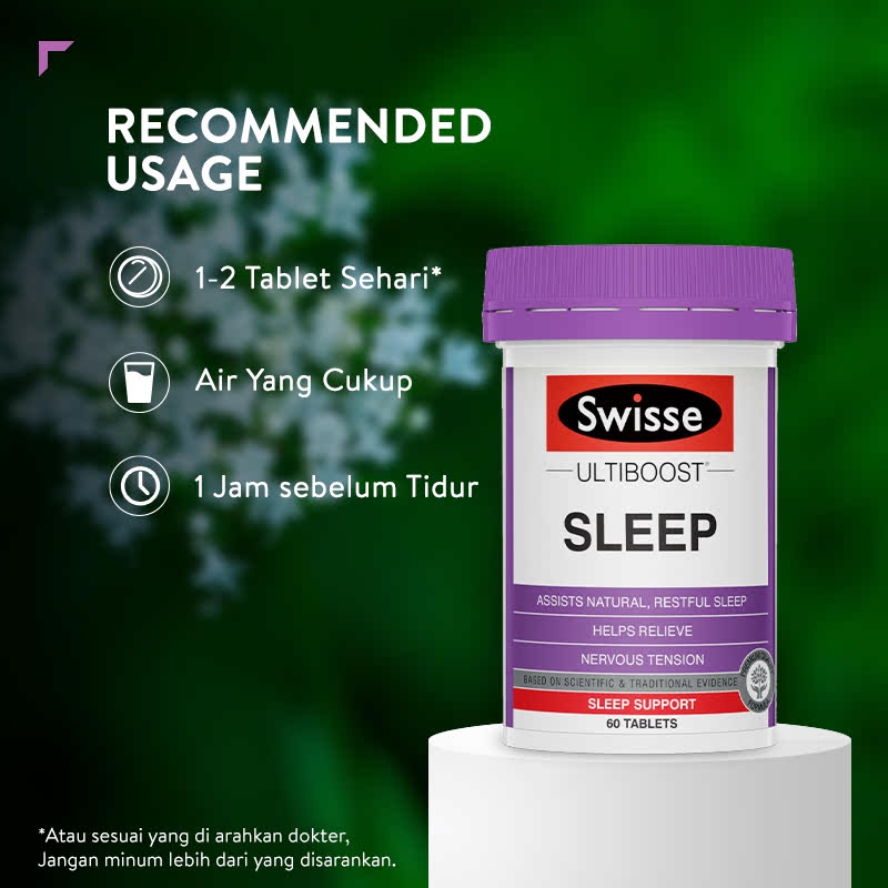 [Hàng chuẩn Úc] Viên uống hỗ trợ giảm mất ngủ, giúp ngủ ngon Swisse ultiboost sleep 60 viên - 100 viên của Úc