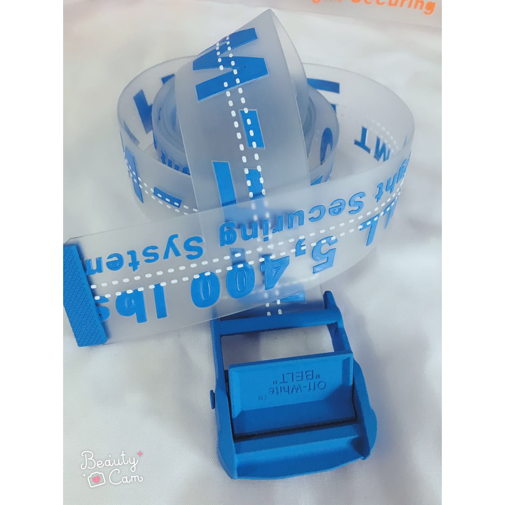 OFF WHITE Thắt lưng nữ Trong Suốt Thời Trang Hip Hop Cho Nam Nữ Tỉ Lệ 1: 1