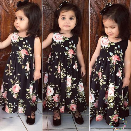 Set jumpsuit không tay kèm quần dài họa tiết hoa dễ thương cho bé gái