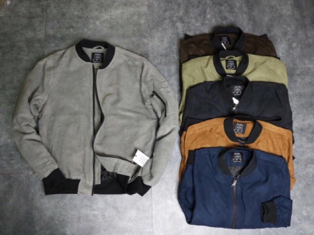 Áo khoác da lộn berska vnxk