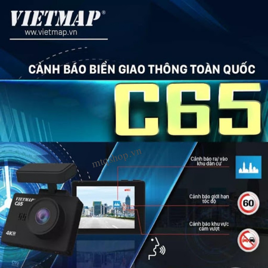 Camera hành trình ô tô 4K Vietmap C65 bảo hành 24 tháng