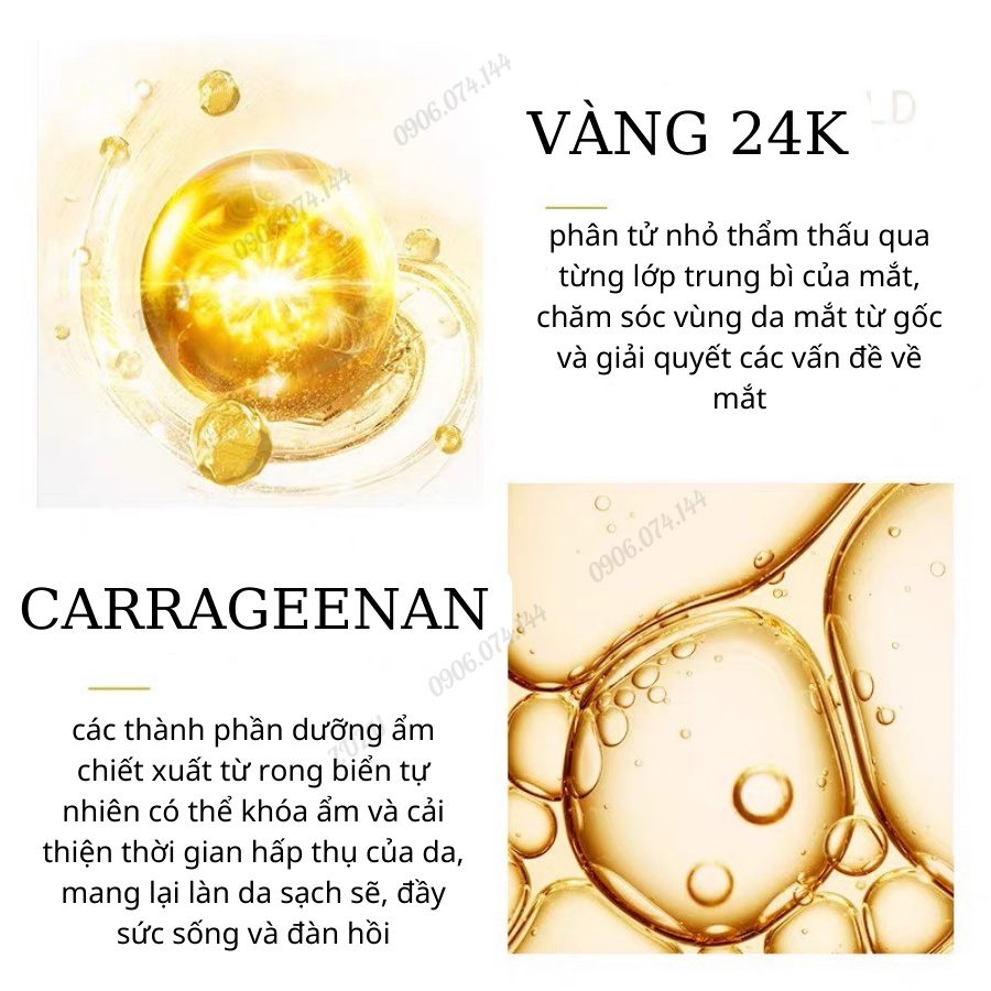 [HỘP 60 MIẾNG] HỘP MẶT NẠ MẮT BIOAQUA dưỡng ẩm làm sáng quầng thâm và ngăn ngừa nếp nhăn LALA