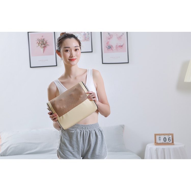 Gối Massage Hồng Ngoại 16 Bi Trị Liệu Nhật Bản, Mát Xa Cổ, Lưng, Vai Gáy SA G38