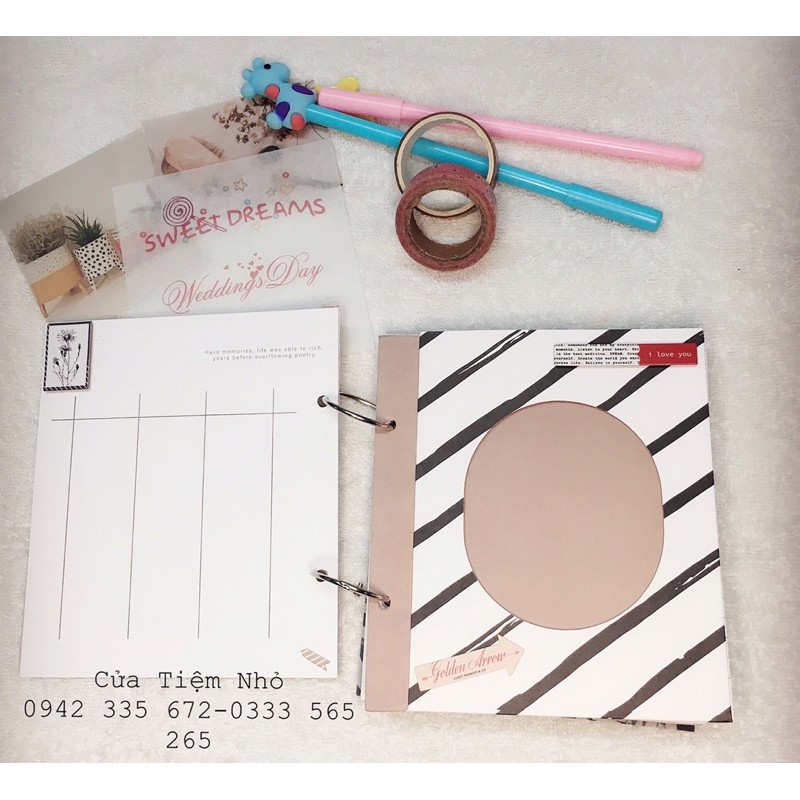 Sổ ảnh còng - Mini album - Scrapbook | BigBuy360 - bigbuy360.vn