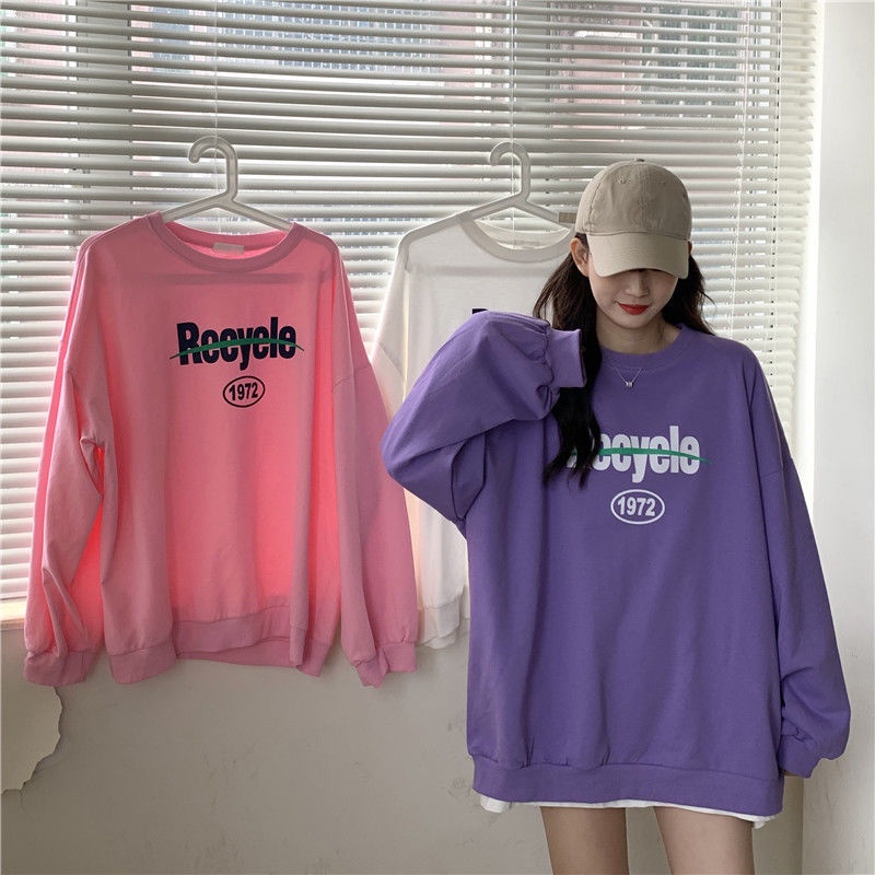 NRVP Áo Thun Nữ Dài Tay Cổ Tròn Thời Trang Hàn