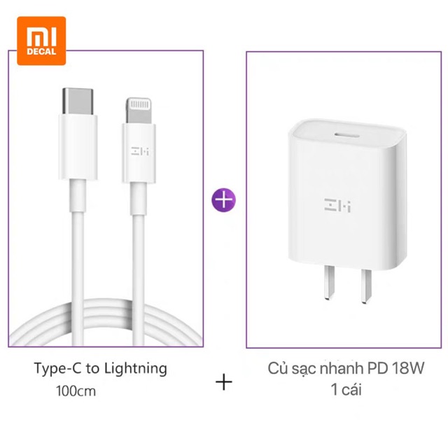 Dây cáp PD ZMI ( xiaomi ) Type-C to Lightning 1m