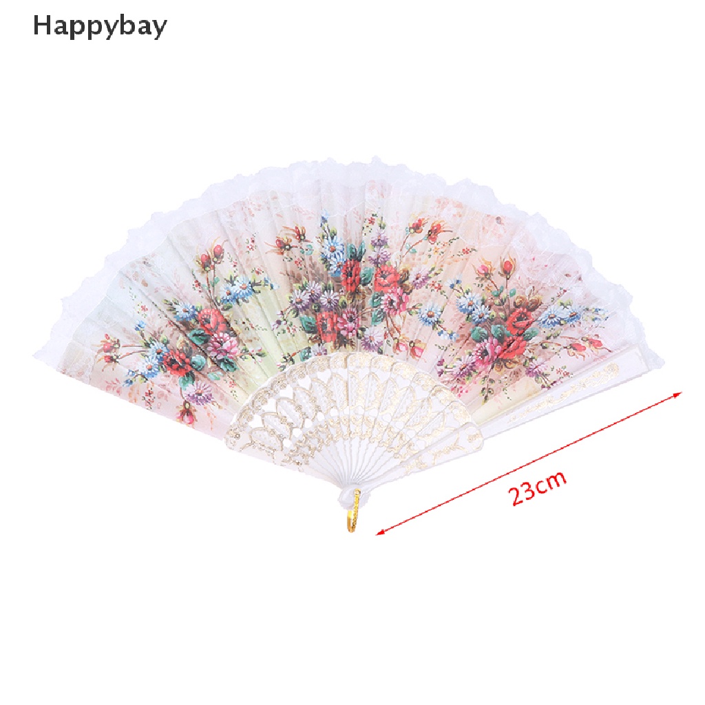 Happybay Bán Chạy Nhất Quạt Vải Ren In Họa Tiết Hoa Mẫu Đơn Nhiều Màu Sắc Có Thể Được Làm