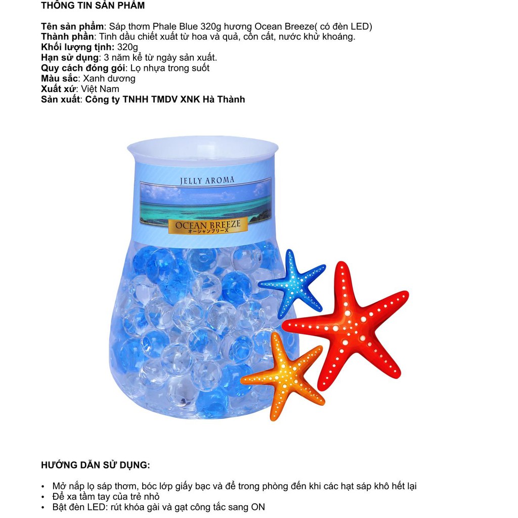 Sáp thơm phale Blue 320g Nhiều hương
