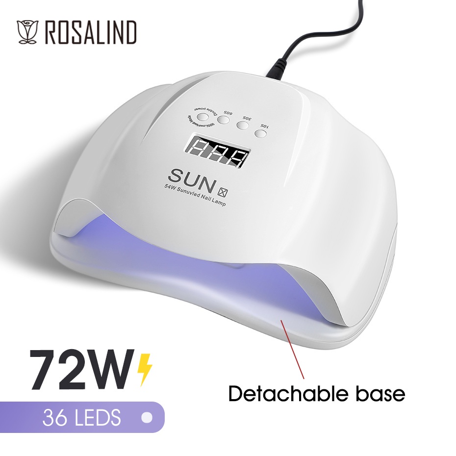 Đèn LED sấy sơn móng tay ROSALIND 36 bóng LED UV / LED 72W