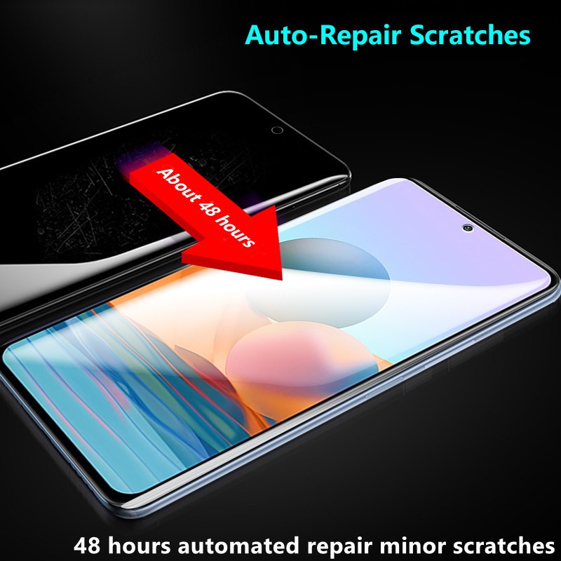 2in1 Miếng dán hydrogel bảo vệ màn hình Xiomi Xiaomi Redmi Note 10 note10 Pro 10pro max 10s note10s 5G 4G Full Cover Front & Back Hydrogel Film Screen Protector Soft Film Not Tempered Glass