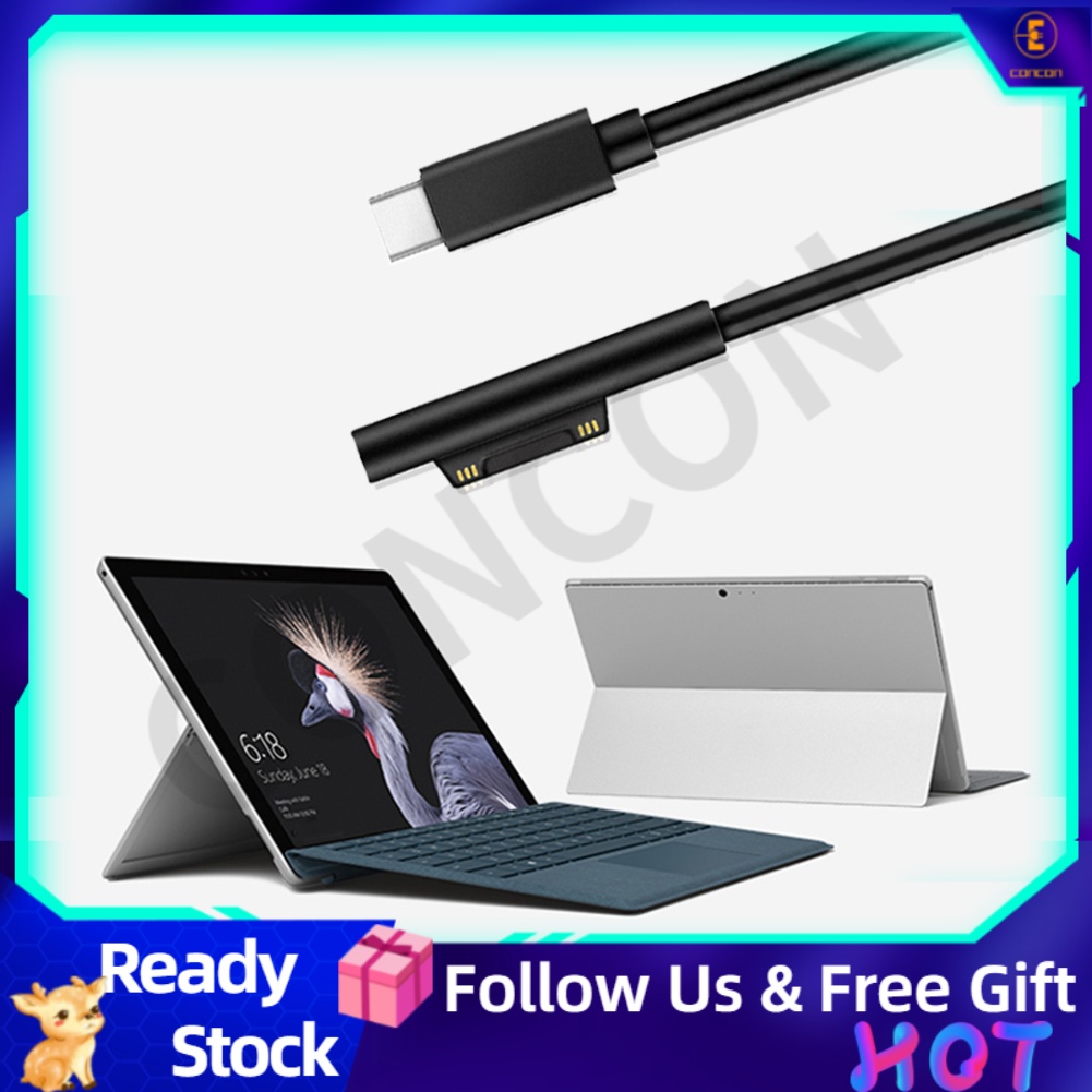 Dây Cáp Sạc Chuyển Đổi 15v 3.25a Pd Sang Type C Cho Máy Tính Bảng Microsoft Surface Pc Pro5634