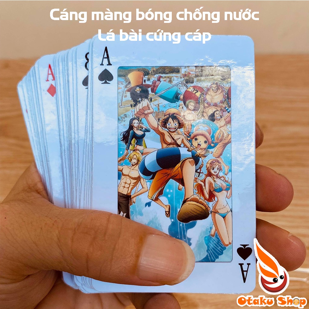 Bài tây Anime One Piece Vua hải tặc dùng chơi bài Poker, tú lơ khơ boardgame chuyên dành cho Otaku